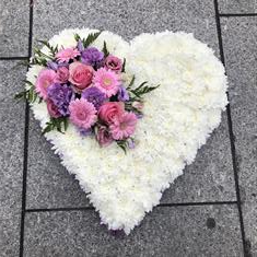 Pink &amp; Lilac Based Heart