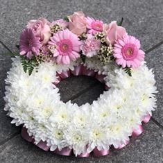 Pretty Pink Based Wreath 