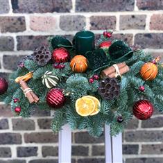 Green Long &amp; Low Table Arrangement