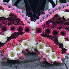 Pink And Cream Butterfly- Large 