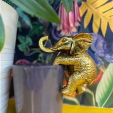 Antique Gold Hanging Elephant Pot Decor 