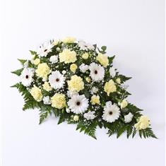 Carnation &amp; Germini Spray- Yellow &amp; White 