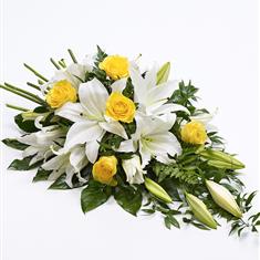 White Lily &amp; Yellow Rose Spray