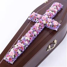 Pink &amp; Lilac Loose Casket Cross 
