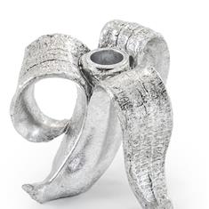 Peeled Antique Silver Banana Candle Holder