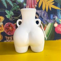 White Small Love Handle Vase
