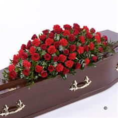 Rose And Carnation Casket Spray 