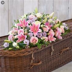 Pink &amp; Lilac Casket Spray 