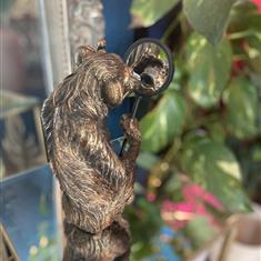 Antique bronze vain monkey figure 