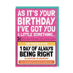 Always Right Voucher Card