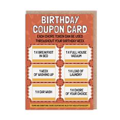 Birthday Coupon Card