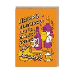 Lets Make Pour Decisions Card