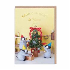 Our Home To Yours Penguins Christmas Card