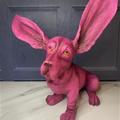 Pink Bassett Dog 