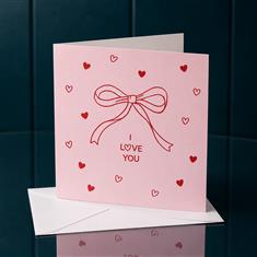 I Love You Bow Greeting Card 