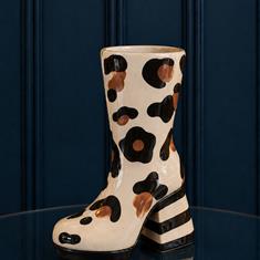 Leopard Print Boot Vase