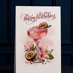 Handmade Birthday Card Passionfruit 