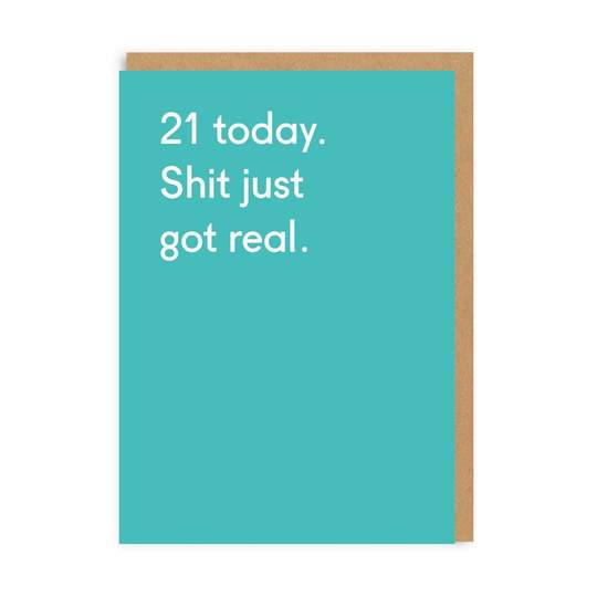 21 Today Greeting Card